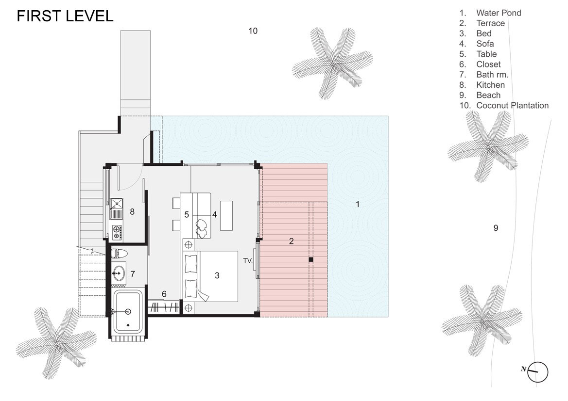 An Exquisite House with Modern Concrete Flat Roof and Wood Elements in Ko Samui, Thailand by NPDA Studio (14)