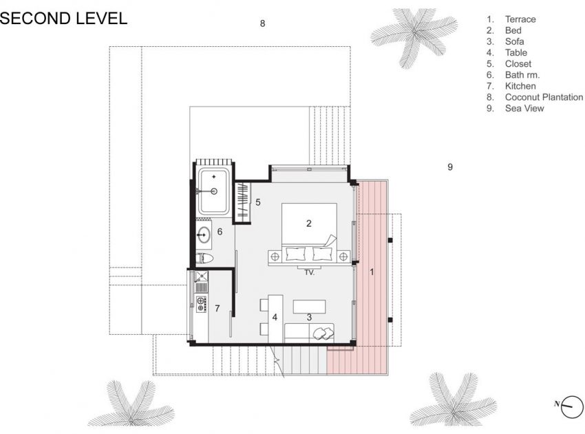 An Exquisite House with Modern Concrete Flat Roof and Wood Elements in Ko Samui, Thailand by NPDA Studio (15)