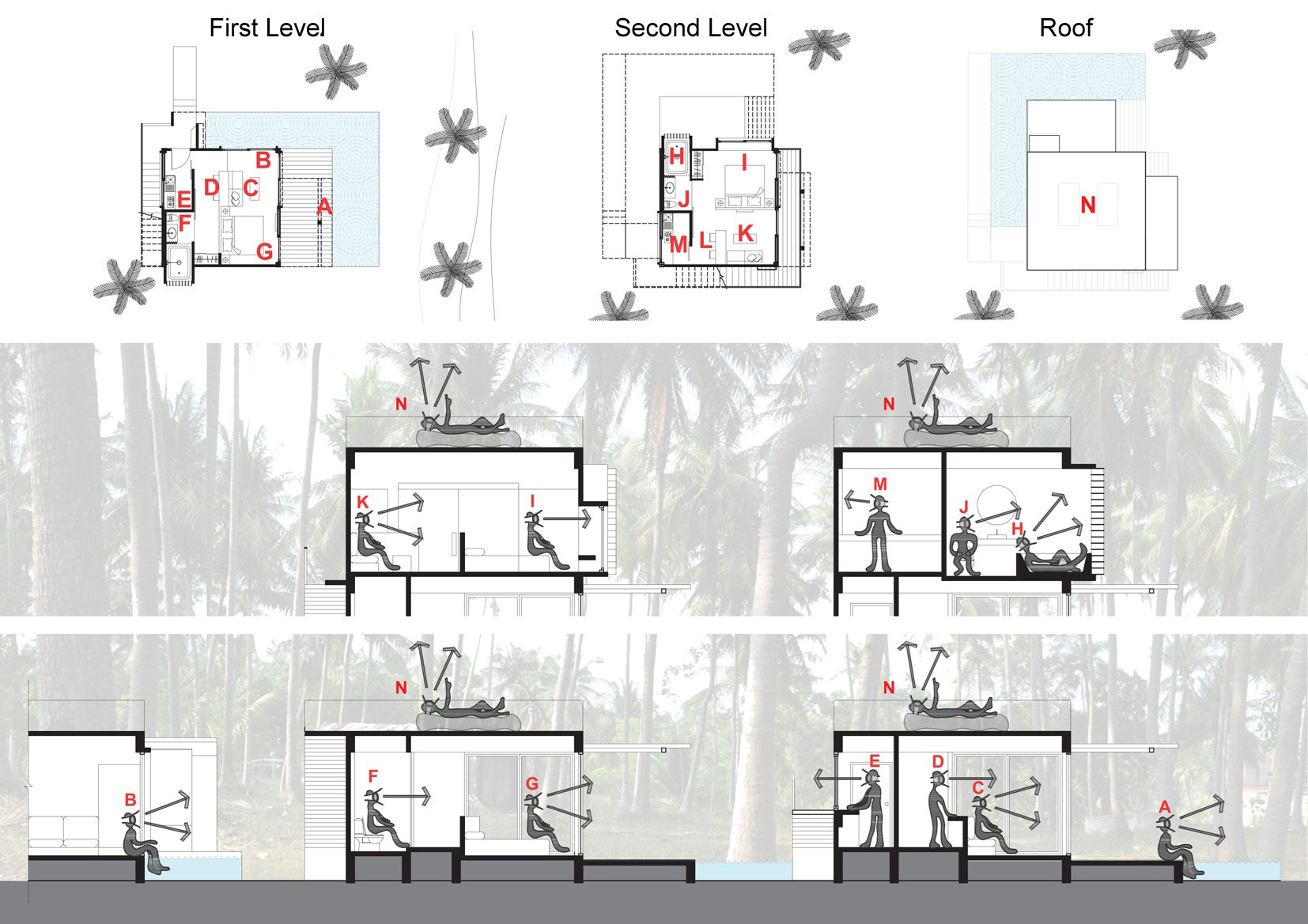 An Exquisite House with Modern Concrete Flat Roof and Wood Elements in Ko Samui, Thailand by NPDA Studio (16)
