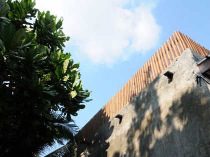 An Exquisite House with Modern Concrete Flat Roof and Wood Elements in Ko Samui, Thailand by NPDA Studio (2)