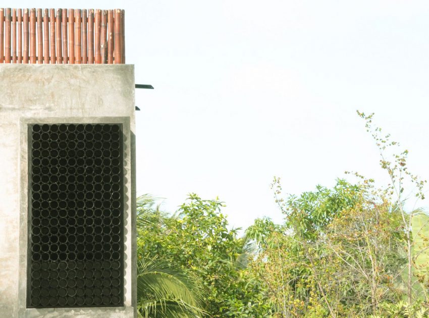 An Exquisite House with Modern Concrete Flat Roof and Wood Elements in Ko Samui, Thailand by NPDA Studio (3)