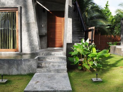 An Exquisite House with Modern Concrete Flat Roof and Wood Elements in Ko Samui, Thailand by NPDA Studio (4)