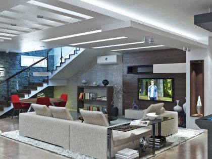 An Extraordinary Modern Villa with Warm and Exquisite Interiors in Dammam, Saudi Arabia by Mokhles Mohamed (19)