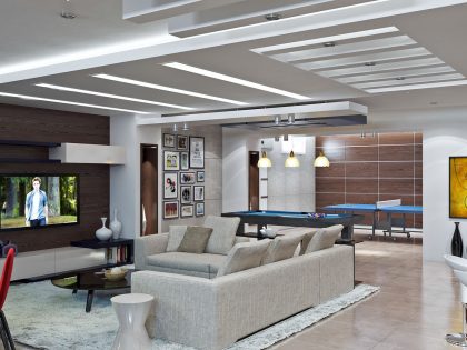 An Extraordinary Modern Villa with Warm and Exquisite Interiors in Dammam, Saudi Arabia by Mokhles Mohamed (21)