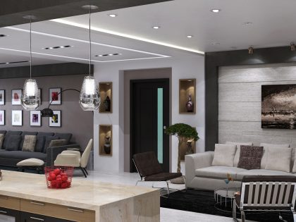 An Extraordinary Modern Villa with Warm and Exquisite Interiors in Dammam, Saudi Arabia by Mokhles Mohamed (7)