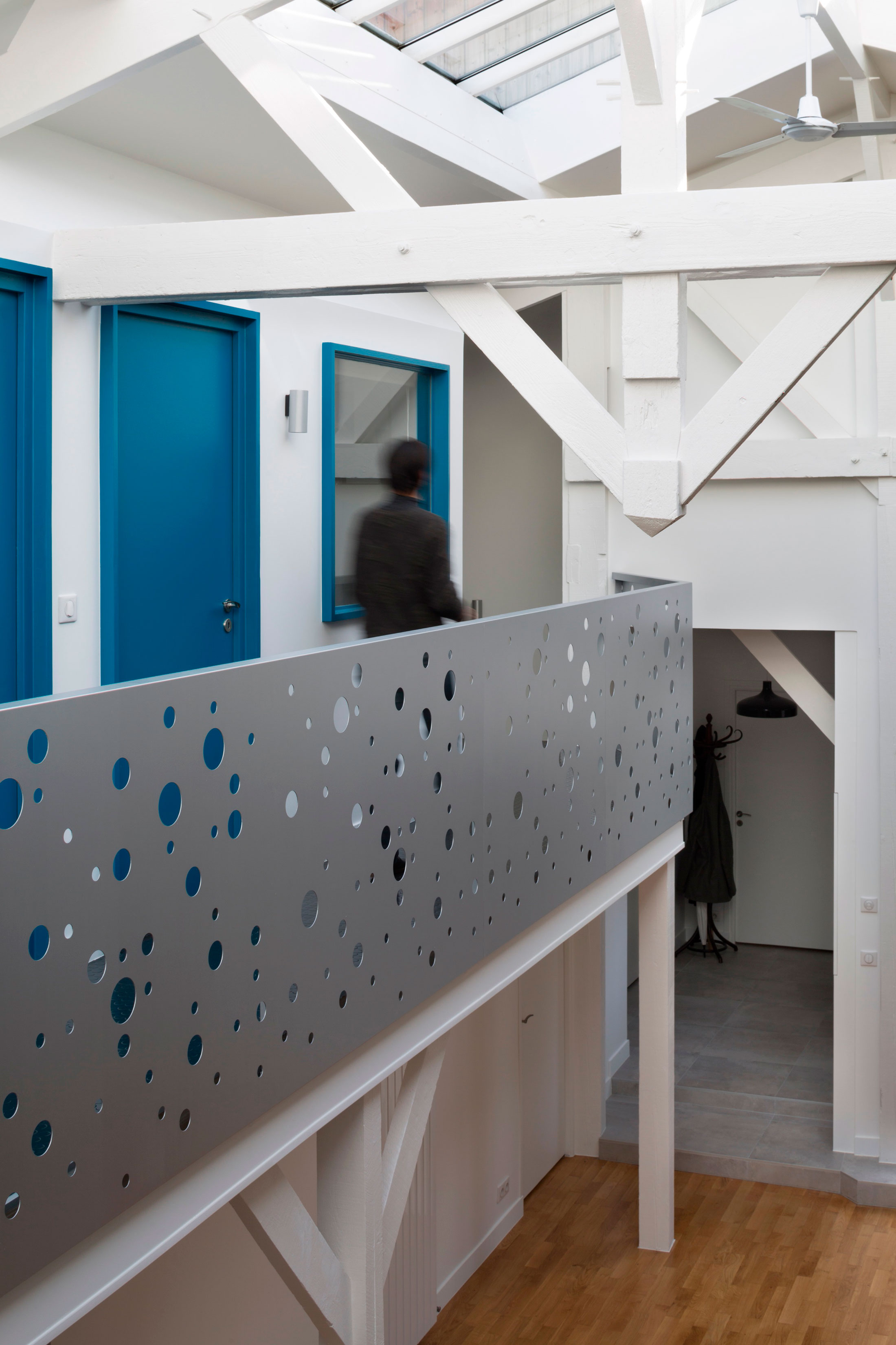 An Old Carpentry Turned into a Colorful Modern Loft with Character in Paris by Agnès et Agnès (12)