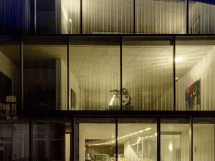 A Beautiful Modern House for a Vintage Car Collector in Maastricht, The Netherlands by Wiel Arets Architects (12)