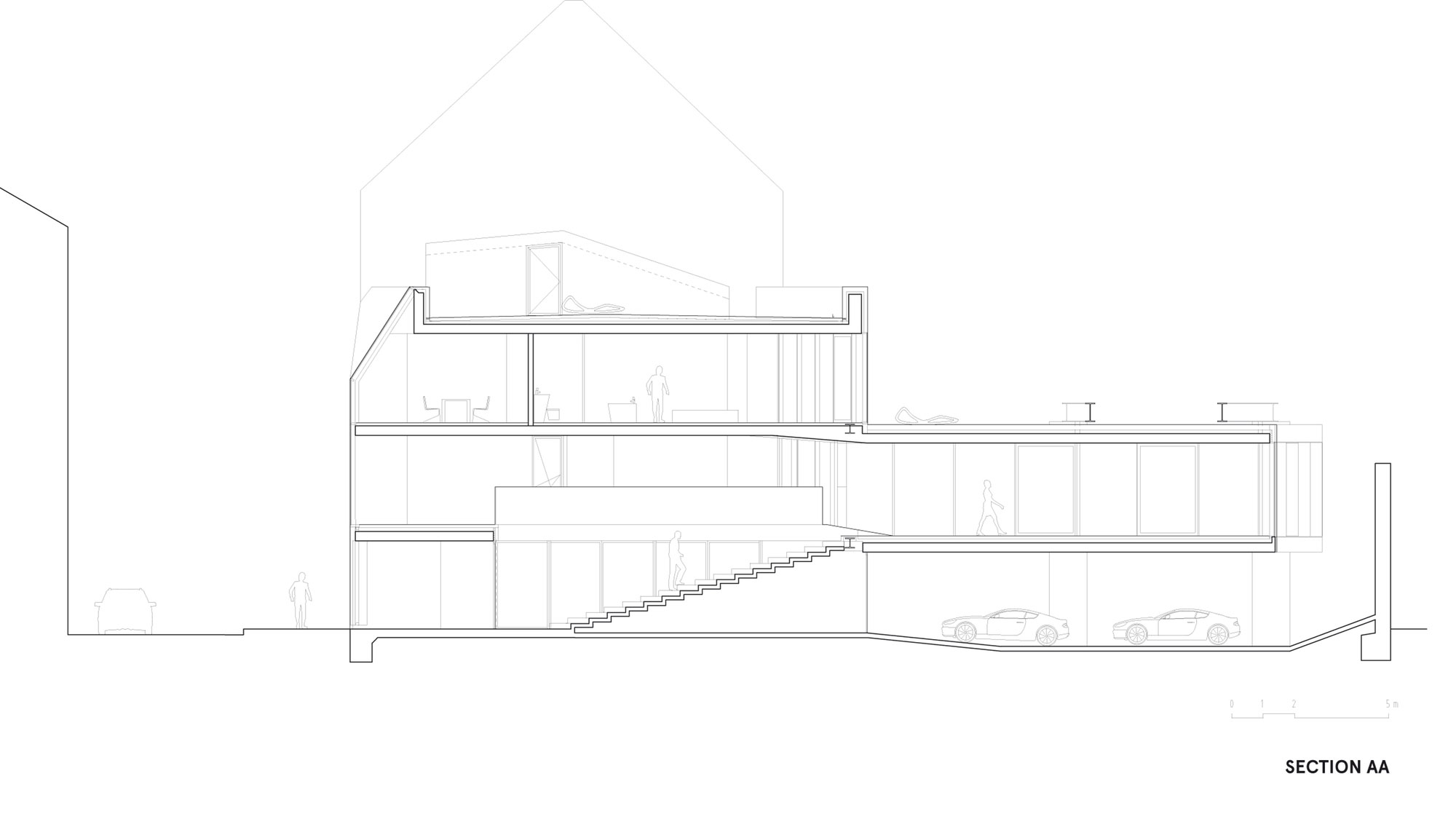 A Beautiful Modern House for a Vintage Car Collector in Maastricht, The Netherlands by Wiel Arets Architects (22)