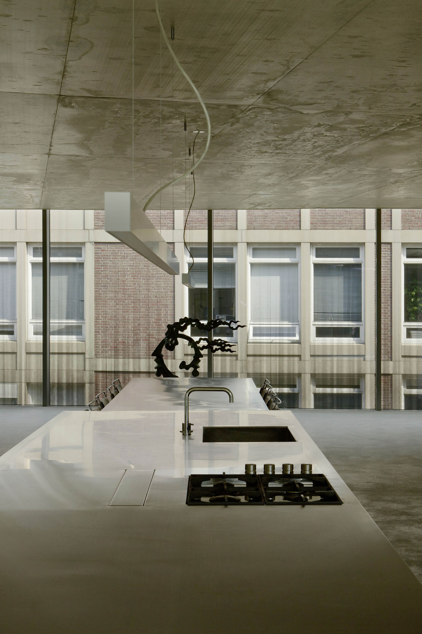 A Beautiful Modern House for a Vintage Car Collector in Maastricht, The Netherlands by Wiel Arets Architects (5)