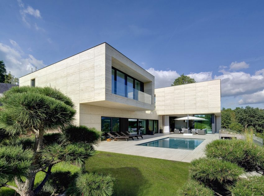 A Beautiful Modern House with Geometric White Exteriors in Děčín, Czech Republic by Studio Pha (1)