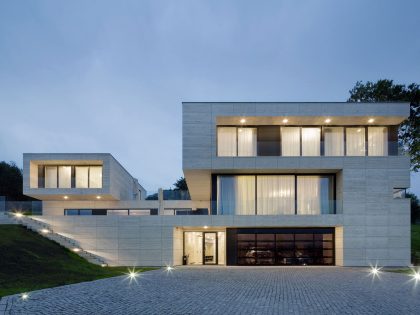 A Beautiful Modern House with Geometric White Exteriors in Děčín, Czech Republic by Studio Pha (13)