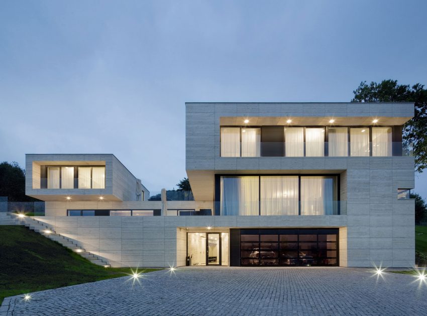 A Beautiful Modern House with Geometric White Exteriors in Děčín, Czech Republic by Studio Pha (13)