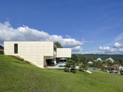 A Beautiful Modern House with Geometric White Exteriors in Děčín, Czech Republic by Studio Pha (2)