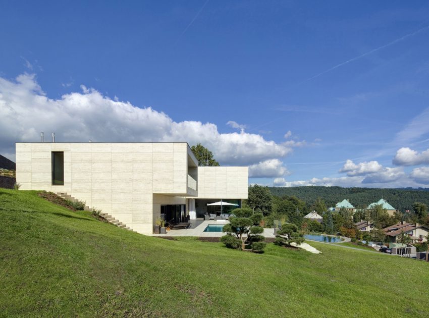 A Beautiful Modern House with Geometric White Exteriors in Děčín, Czech Republic by Studio Pha (2)