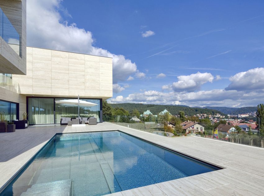 A Beautiful Modern House with Geometric White Exteriors in Děčín, Czech Republic by Studio Pha (3)