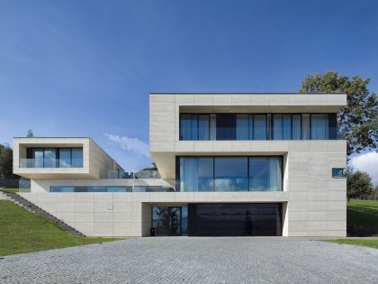A Beautiful Modern House with Geometric White Exteriors in Děčín, Czech Republic by Studio Pha (5)