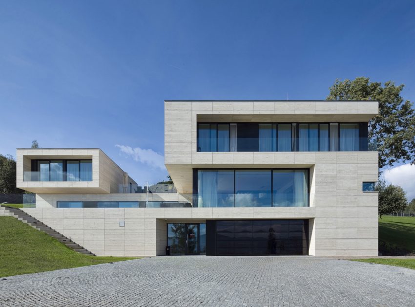 A Beautiful Modern House with Geometric White Exteriors in Děčín, Czech Republic by Studio Pha (5)