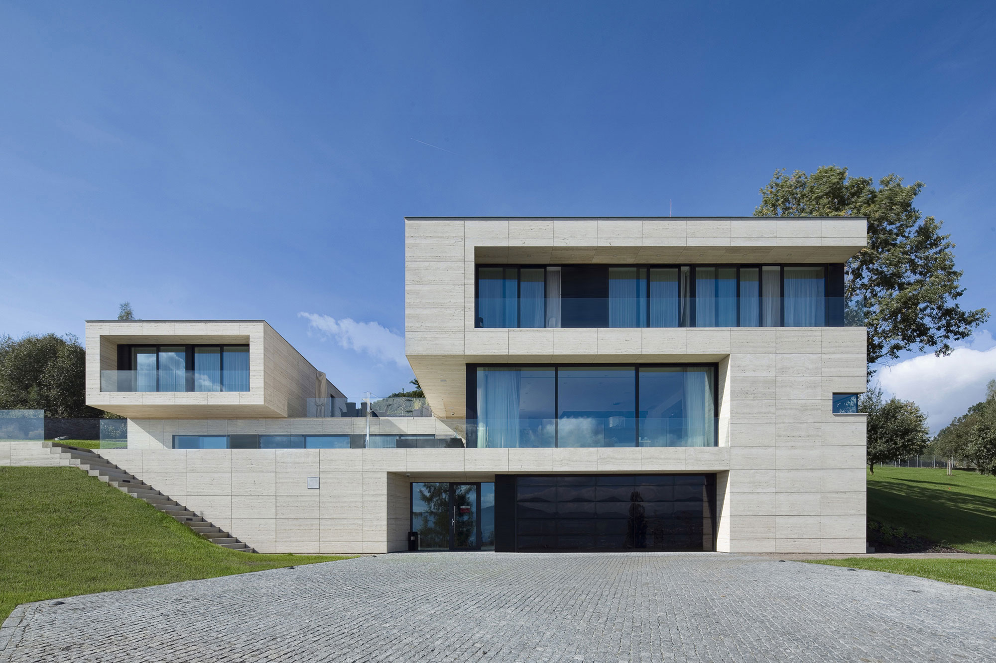 A Beautiful Modern House with Geometric White Exteriors in Děčín, Czech Republic by Studio Pha (5)