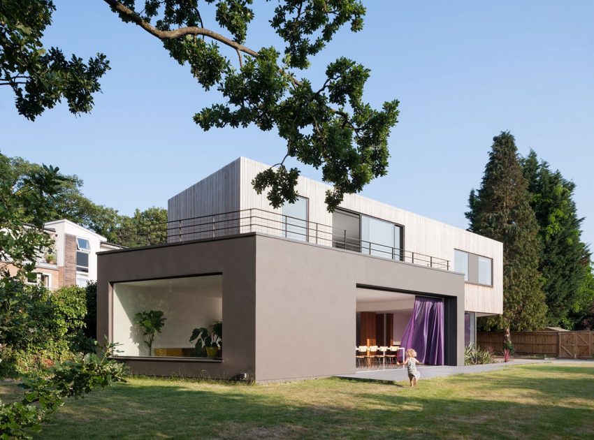 A Beautiful Multi-Faceted Modern Home for a Family of Three Generations in Surrey, England by SOUP Architects (2)