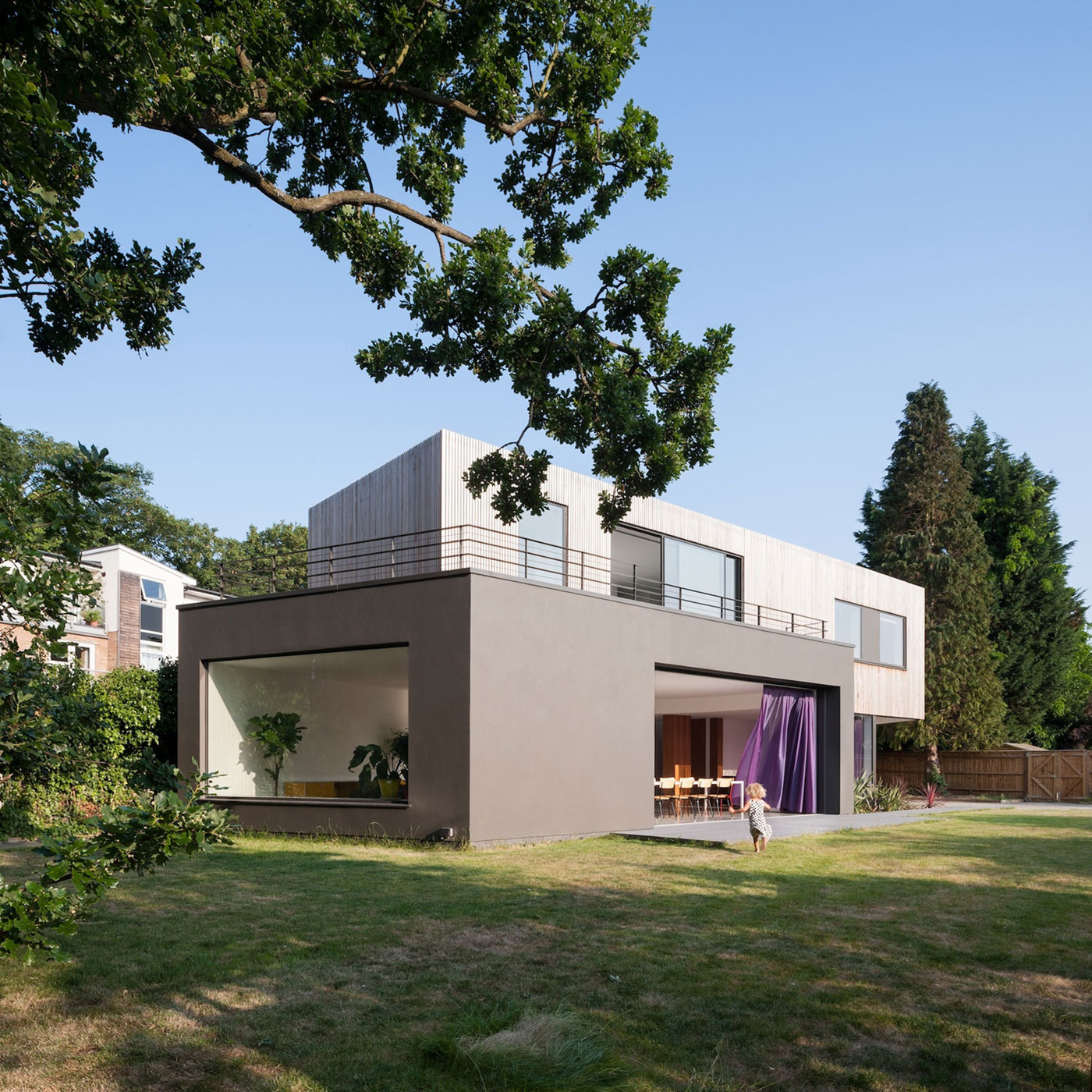 A Beautiful Multi-Faceted Modern Home for a Family of Three Generations in Surrey, England by SOUP Architects (2)