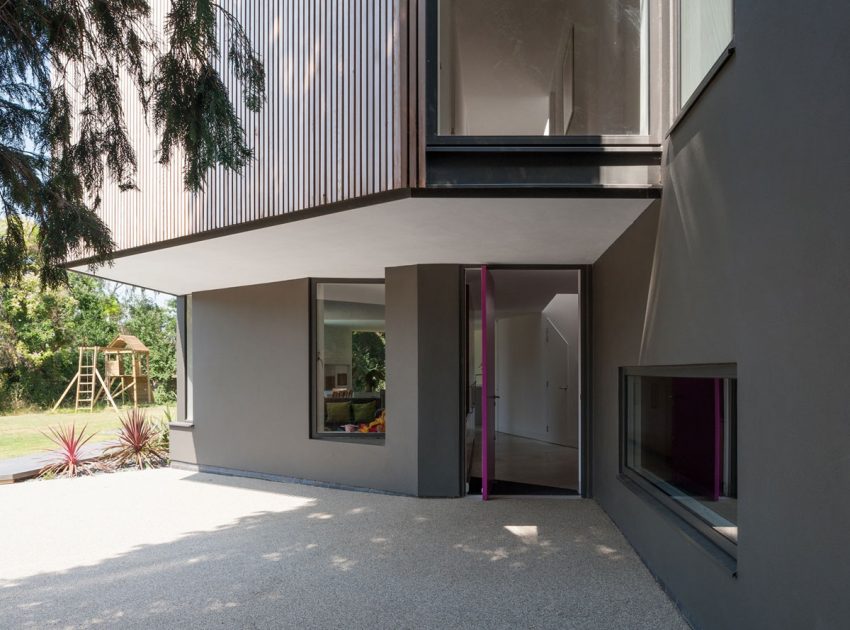 A Beautiful Multi-Faceted Modern Home for a Family of Three Generations in Surrey, England by SOUP Architects (8)