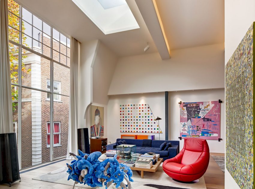 A Bright and Beautiful Family Home for Spectacular Art Collectors in London by DOSarchitects (7)