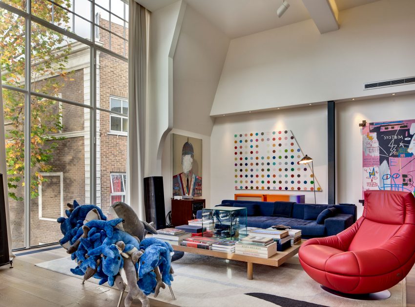 A Bright and Beautiful Family Home for Spectacular Art Collectors in London by DOSarchitects (8)