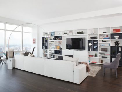 A Bright Modern Apartment Made with Elegance and Spectacular Views in New York City by Tara Benet (1)
