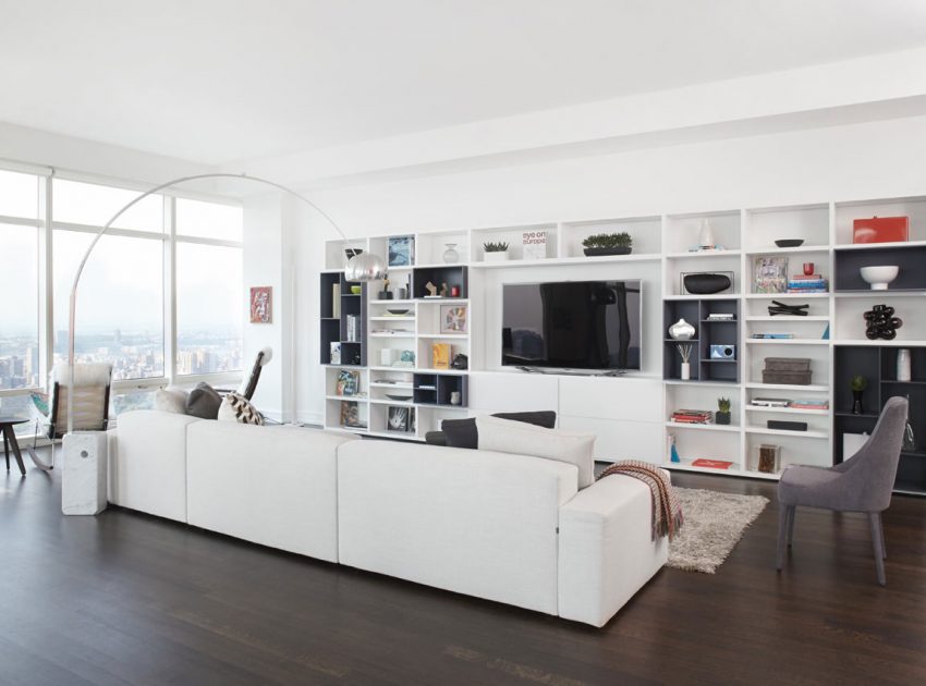 A Bright Modern Apartment Made with Elegance and Spectacular Views in New York City by Tara Benet (1)