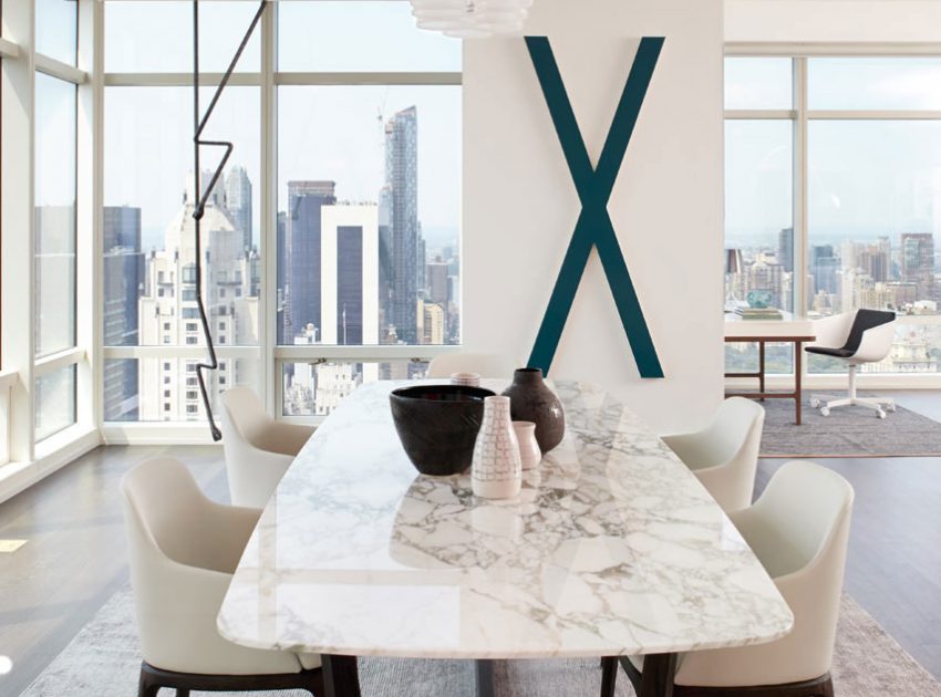 A Bright Modern Apartment Made with Elegance and Spectacular Views in New York City by Tara Benet (10)