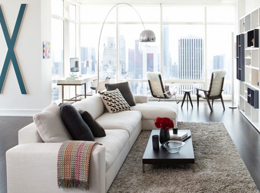 A Bright Modern Apartment Made with Elegance and Spectacular Views in New York City by Tara Benet (7)