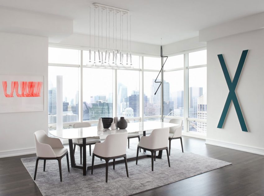 A Bright Modern Apartment Made with Elegance and Spectacular Views in New York City by Tara Benet (9)