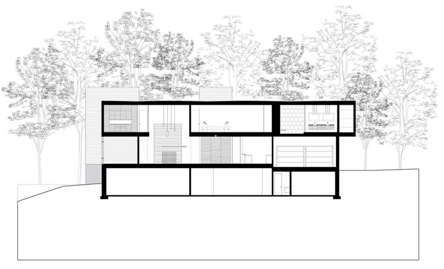 A Bright Contemporary Waterfront Home Overlaps Stone and Glass Volumes in Cabin John by Robert M. Gurney Architect (29)