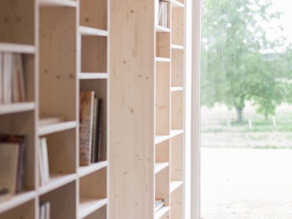 A Bright and Beautiful Countryside Home Surrounded by a Vast Expanse in Vezet, France by Mathieu Noël & Élodie Bonnefous architectes (13)