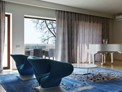 A Bright and Cheerful Modern Home with Industrial Furniture in Belarus