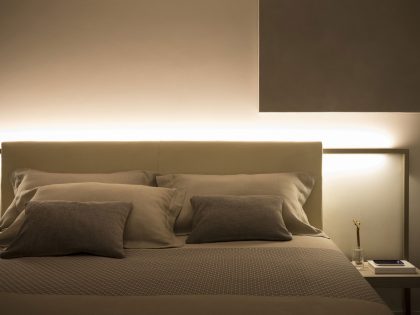 A Chic Apartment with Warm Interior and Ingeniously Light Fixtures in Milan, Italy by Matteo Nunziati (8)