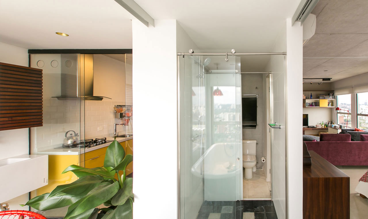 A Colorful and Comfortable Modern Apartment Full of Raw Materials in São Paulo by DT estúdio arquitetura (11)