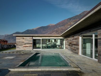 A Cozy Modern Stone Home Nestled in the Wonderful Mountains of Sondrio, Italy by Rocco Borromini (1)