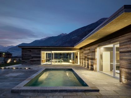 A Cozy Modern Stone Home Nestled in the Wonderful Mountains of Sondrio, Italy by Rocco Borromini (26)