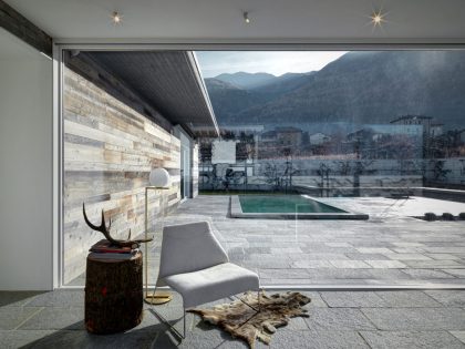A Cozy Modern Stone Home Nestled in the Wonderful Mountains of Sondrio, Italy by Rocco Borromini (7)