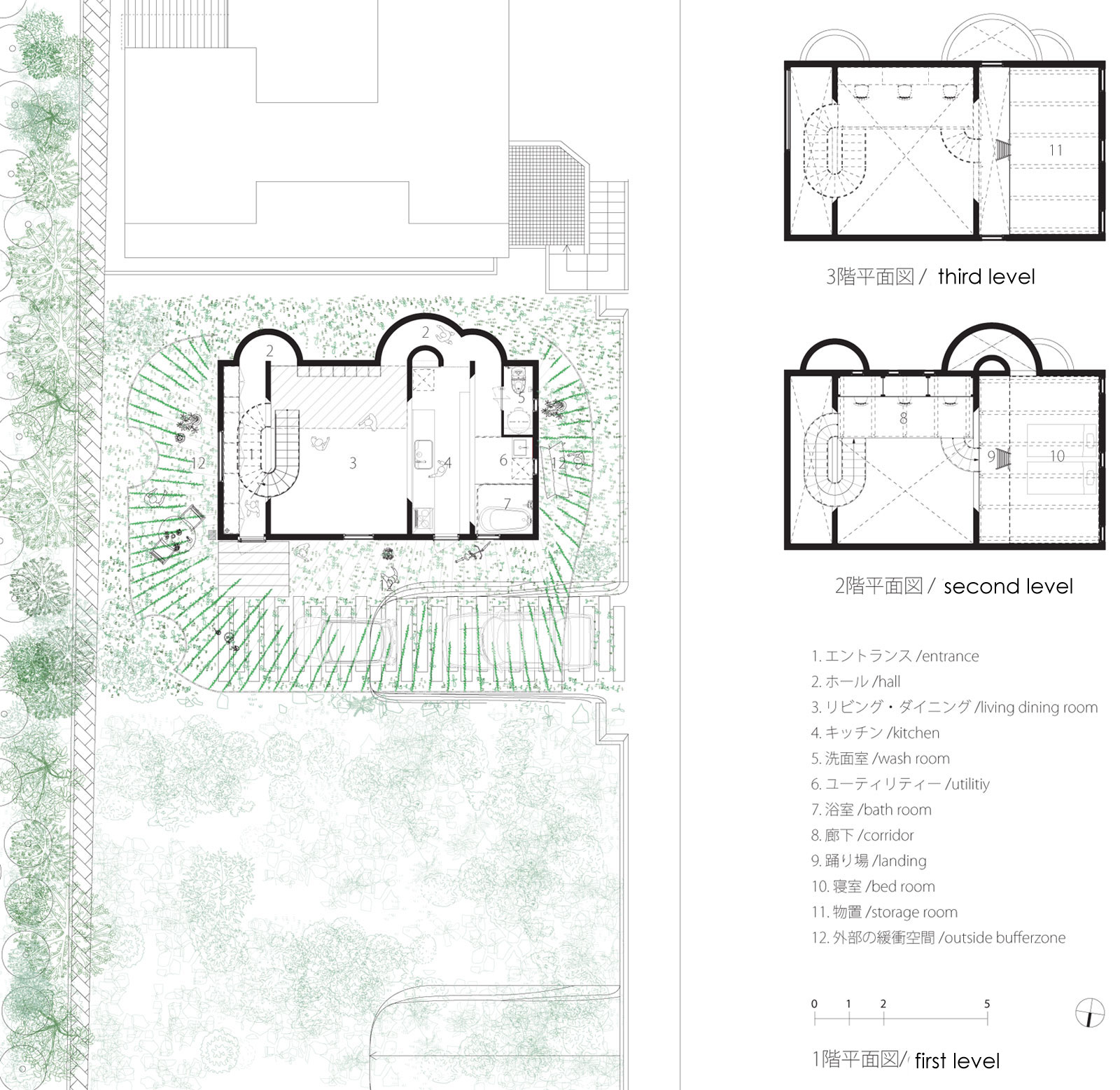 A Cozy and Bright Modern House with Two Twisting Staircases in Sapporo, Japan by Jun Igarashi Architects (14)