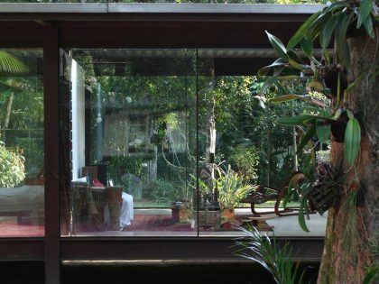 A Cozy and Contemporary Glass House Surrounded by Luscious Vegetation in Rio de Janeiro by Carla Juaçaba (5)