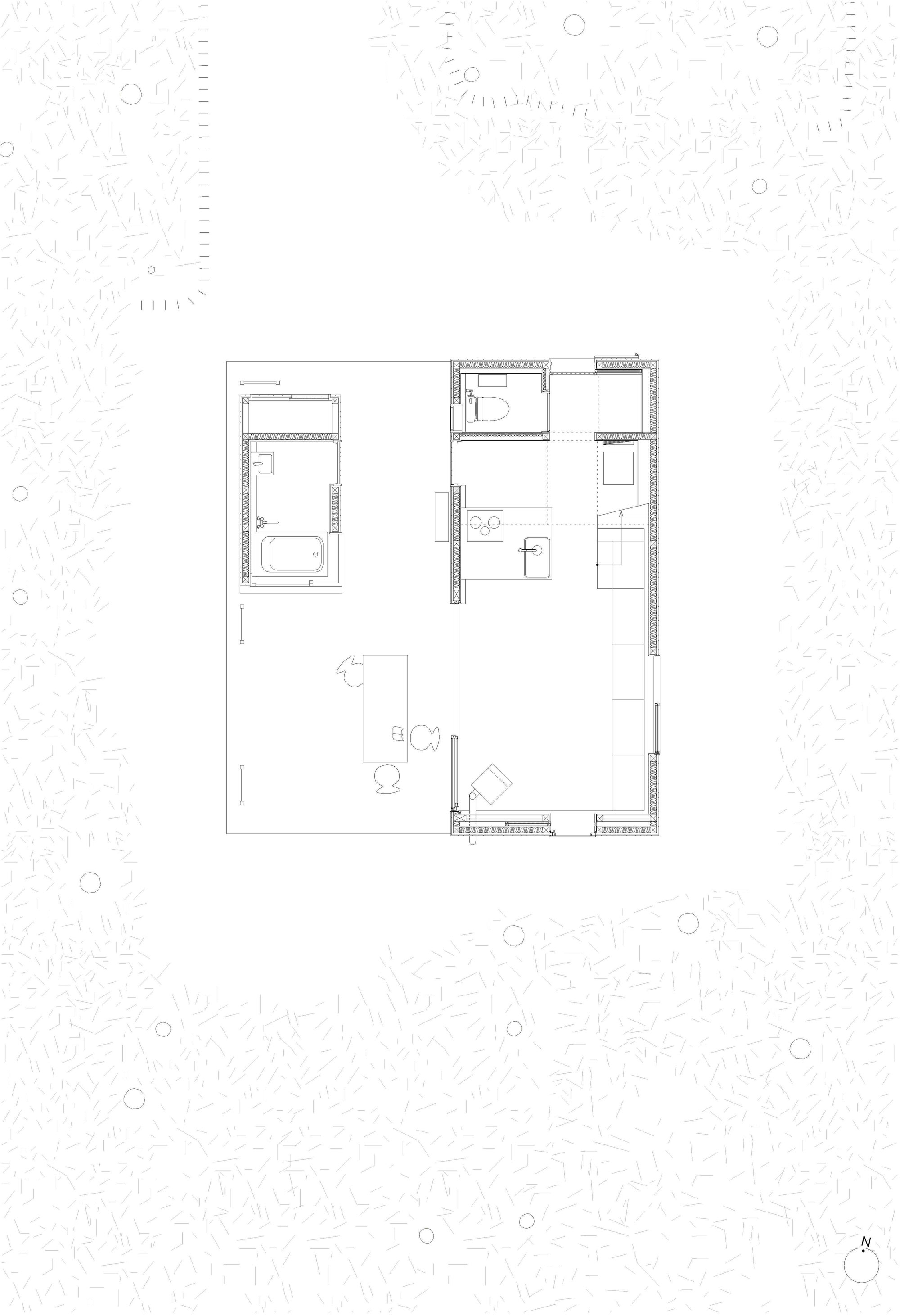 A Dramatic Contemporary Home with an Asymmetric Roof and Overhanging Eaves in Hakuba, Japan by Naka Architects (14)
