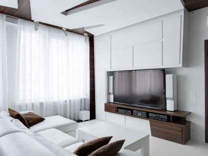 A Dramatic Modern Apartment with a Neutral Color Palette in Moscow by Vladimir Malashonok (3)