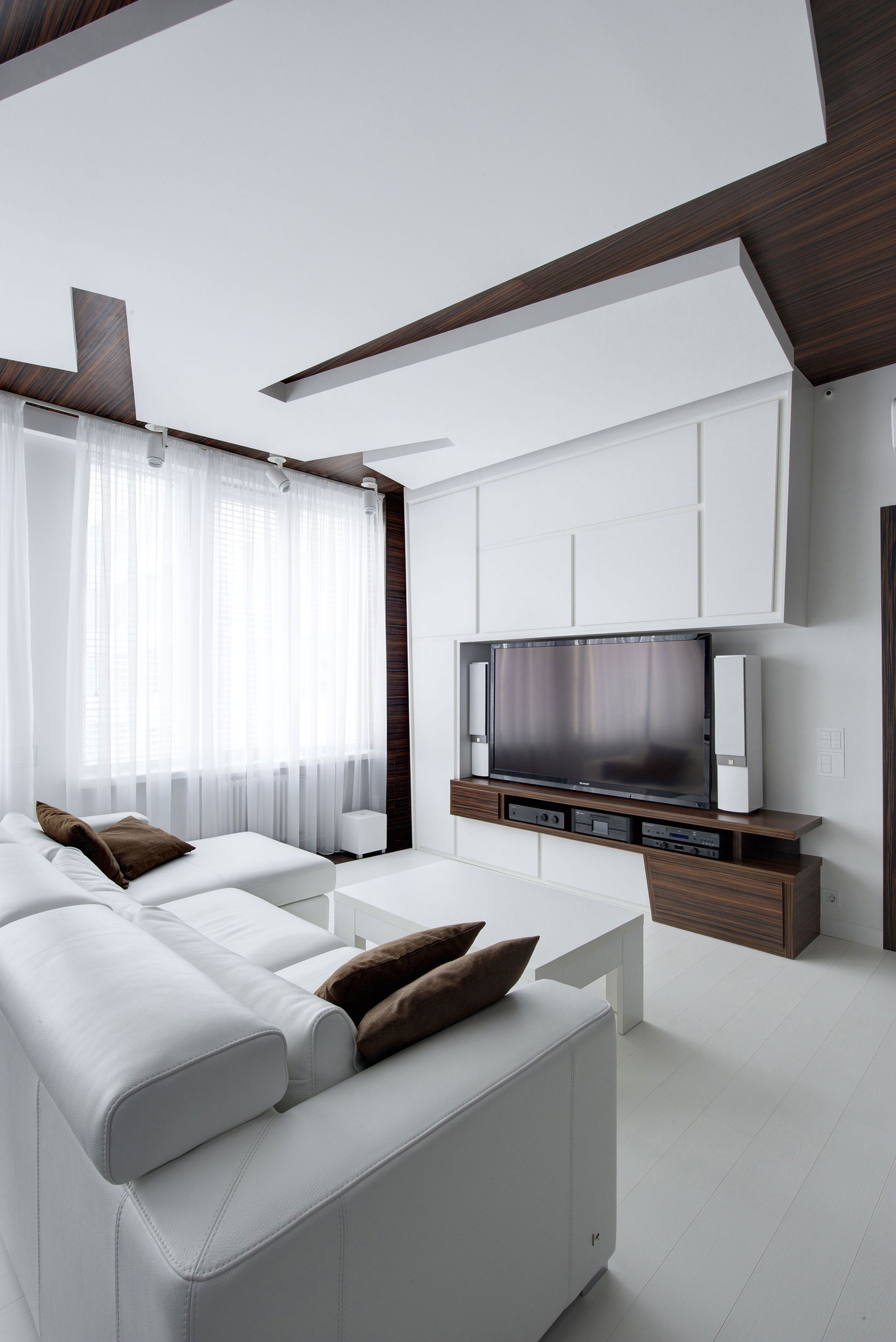 A Dramatic Modern Apartment with a Neutral Color Palette in Moscow by Vladimir Malashonok (3)