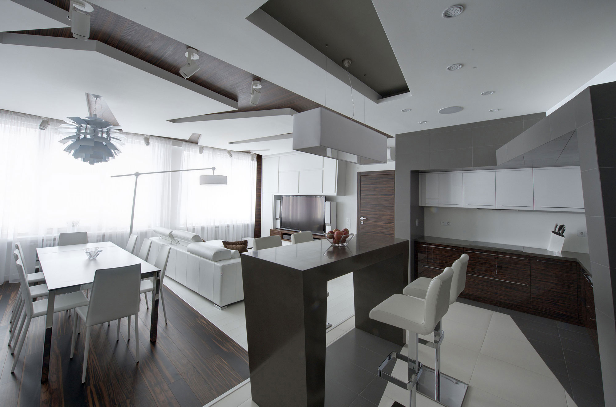 A Dramatic Modern Apartment with a Neutral Color Palette in Moscow by Vladimir Malashonok (5)