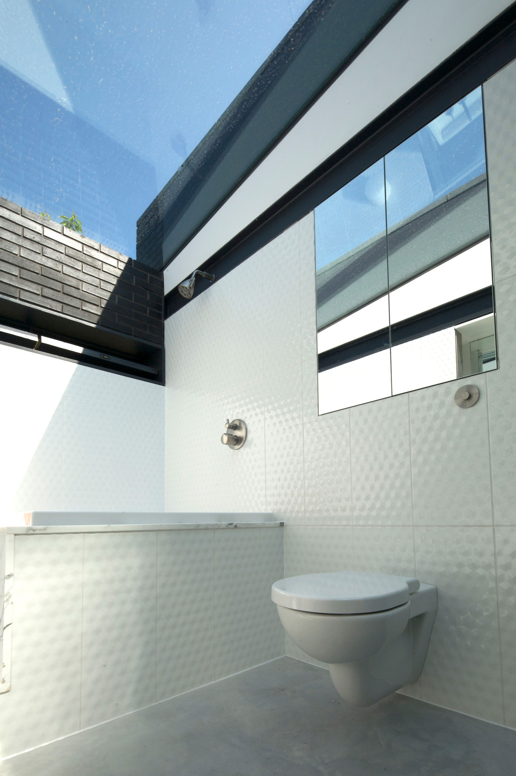 A Fascinating Home with Black Engineering Bricks and Slabs of White Marble in London by Liddicoat & Goldhill (16)