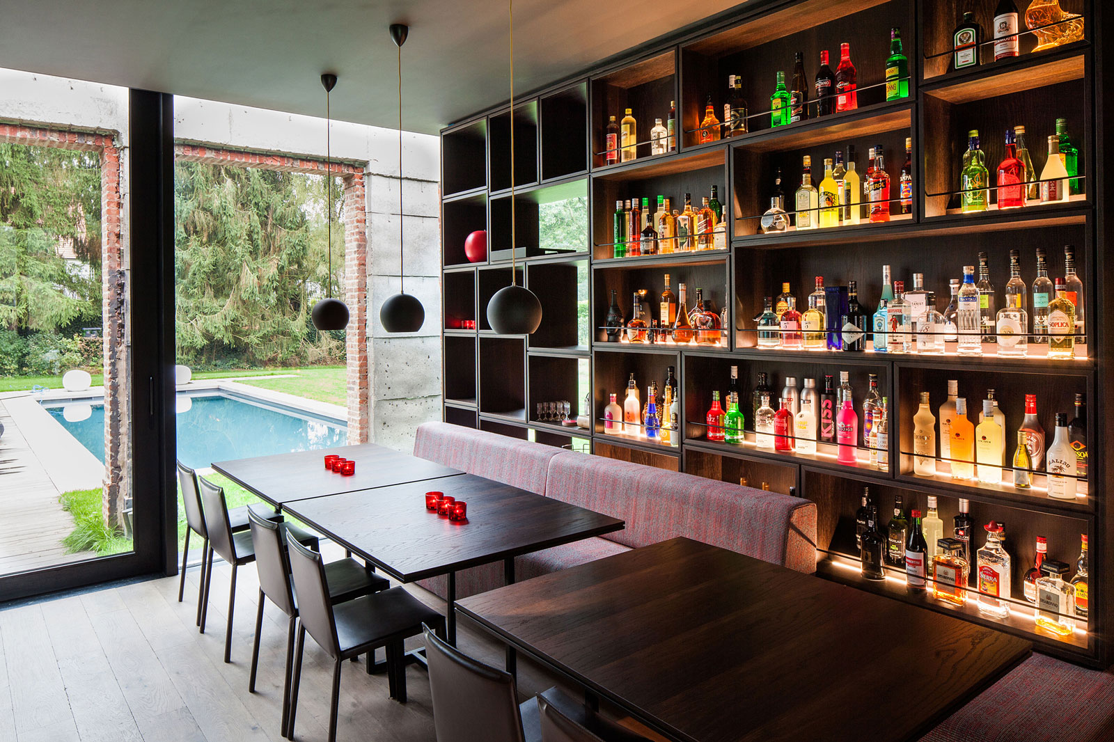 A Former Hunting Lodge Transformed into a Sleek Modern Family Home in Heverlee, Belgium by DMOA Architecten (14)
