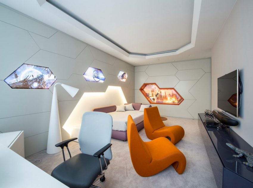 A Futuristic Modern Apartment with Eye-Catching Interior Designs in Moscow by Geometrix Design (11)