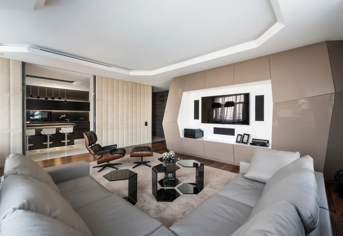 A Futuristic Modern Apartment with Eye-Catching Interior Designs in Moscow by Geometrix Design (2)